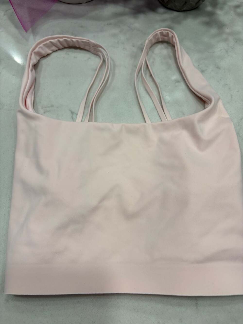 Lululemon Strappy Square-Neck Workout Bra L/XL Pink